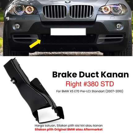 Brake Duct For BMW E70 Pre-LCI Bumper Depan Udara Rem Standart M Sport X5 2007-2010