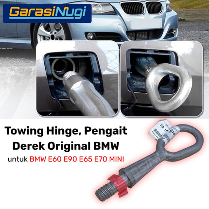 Towing Hinge BMW E60 E90 E70 Pengait Derek Original Forged Steel Tow Hook 320 523