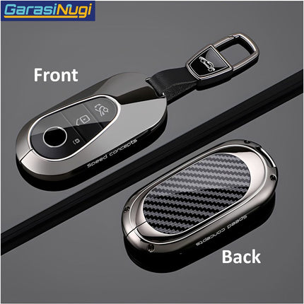 Key Case For Mercedes W207 Sarung Kunci Metal Gun Carbon Short Keychain