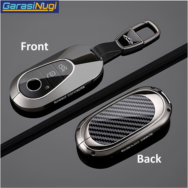 Key Case For Mercedes W207 Sarung Kunci Metal Gun Carbon Short Keychain