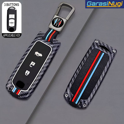 Key Case For Mazda 2 3 6 CX3 CX5 CX7 Sarung Kunci Carbon Edition Short Keychain