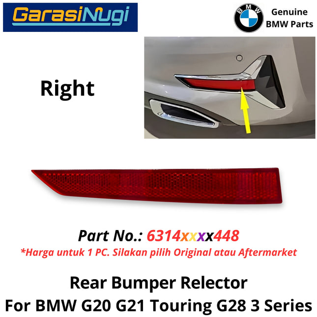 Rear Bumper For BMW G20 G21 G28 Reflector Mata Kucing Bemper Belakang 318 320 330 2018-2022