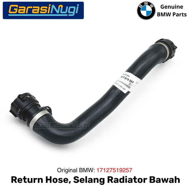 Selang Radiator Bawah BMW E60 E61 E65 E66 Mesin M54 Return Hose Original 17127519257