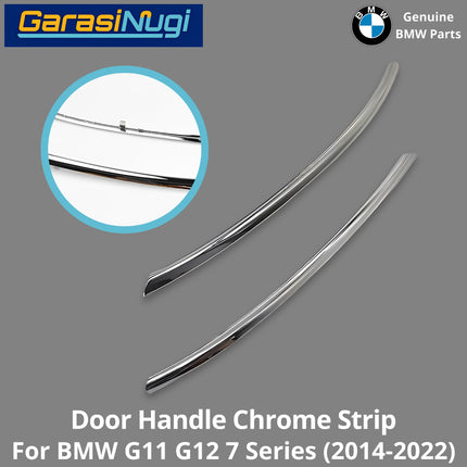 Exterior Door Handle For BMW G11 G12 Chrome Trim Stripe Strip Krom Pintu Depan Belakang 740 750