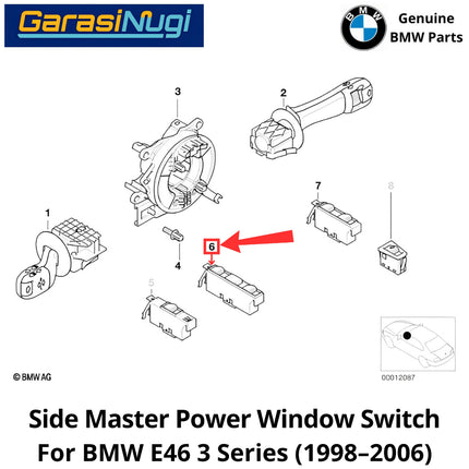 Driver Side For BMW E46 Master Power Window Switch Sakelar Utama Jendela Elektrik 330 1998-2006