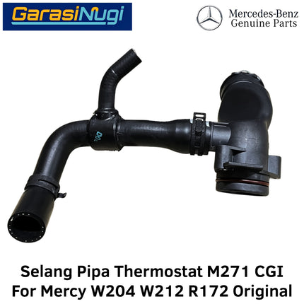 Selang Pipa Thermostat M271 CGI Mercedes W204 W212 R172 Sambungan Waterpump Hose Original C180 C200 E200 E250