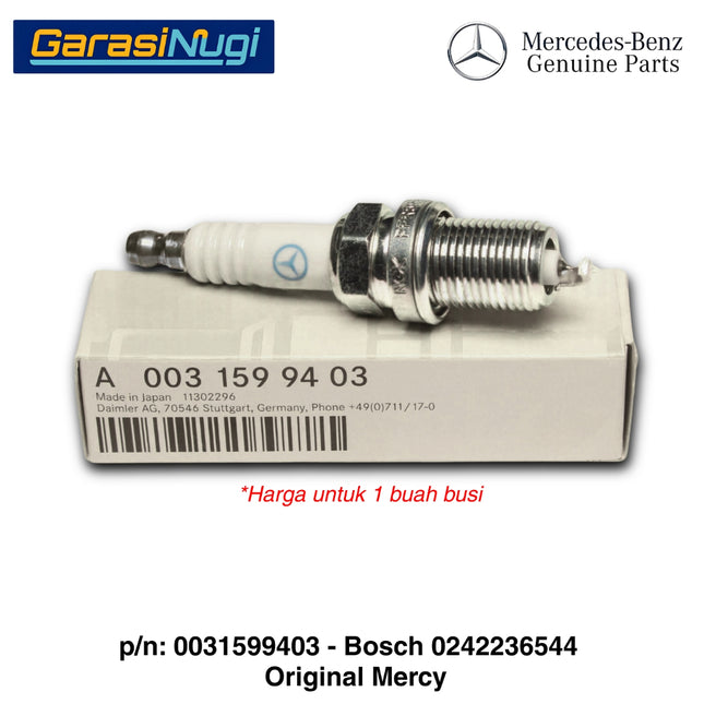 Busi Mercedes W203 W210 W211 0031599403 Spark Plug Mesin M112 M113 Double Platinum C240 E320