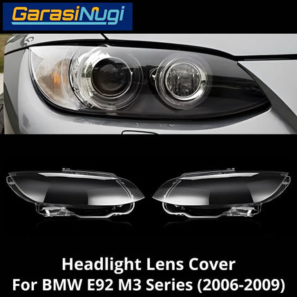 Mika Headlight For BMW E92 E93 Pre-LCI Lens Kaca Cover Lampu Depan M3 (2006-2009)