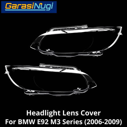 Mika Headlight For BMW E92 E93 Pre-LCI Lens Kaca Cover Lampu Depan M3 (2006-2009)