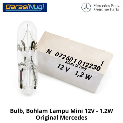 Bohlam Lampu Dashboard T5 12V 1,2W Panel Instrumen Indikator Original Bulb 072601012230