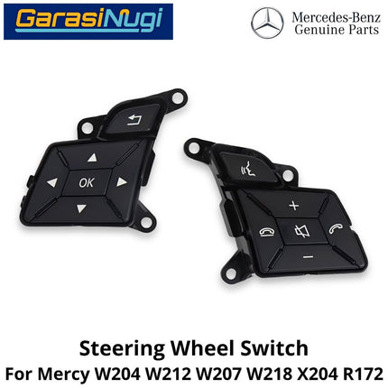 Steering Wheel Mercy W204 W212 W207 R172 Switch Tombol Kontrol Stir Mercedes C200 E200 SLK