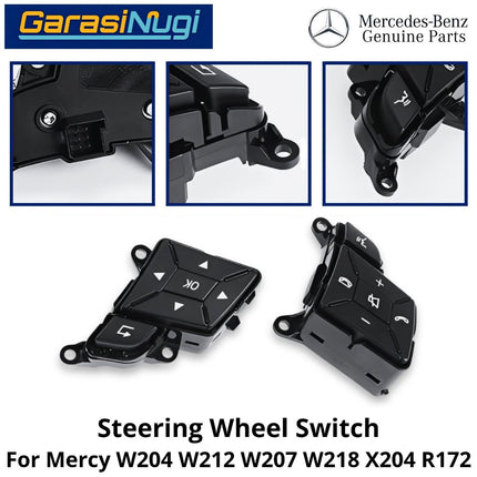 Steering Wheel Mercy W204 W212 W207 R172 Switch Tombol Kontrol Stir Mercedes C200 E200 SLK