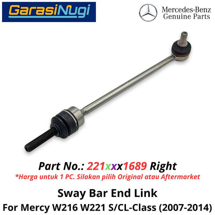 Front Stabilizer Mercy W216 W221 Sway Bar End Linkage Shock Bar Penstabil Roda Depan Mercedes S300 CL