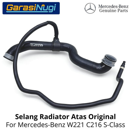 Selang Radiator Atas Mercedes W221 C216 Upper Coolant Hose Original Rubber EPDM S450 S500 CL550
