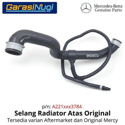 Selang Radiator Atas Mercedes W221 C216 Upper Coolant Hose Original Rubber EPDM S450 S500 CL550