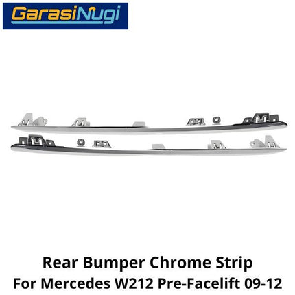 Rear Bumper Strip Mercy W212 Pre-FL List Chrome Samping Belakang Mercedes C200