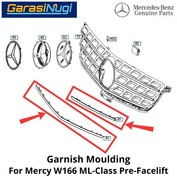 Chrome Trim Mercy W212 Elegance Grille Monting Grill Bumper Depan E250