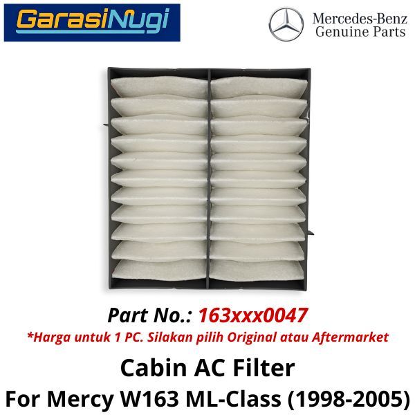 Cabin Air Mercy W163 Filter Saringan AC Kabin Mercedes ML 1998-2005