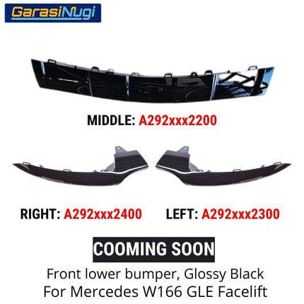 Front Lower Bumper Mercy W166 Facelift List Penutup Chrome Molding Trim GLE