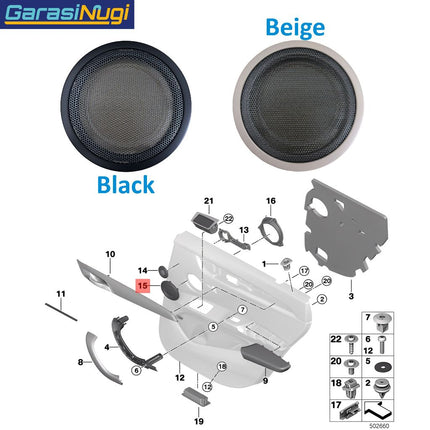 Loudspeaker Cover For BMW F48 F39 F45 F46 Rear Door Penutup Speaker Pintu Belakang X1 X2 218