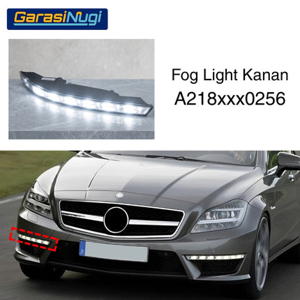 Fog Lights Lampu Kabut Bumper LED DRL Mercedes W218 Pre-FL CLS 63 AMG