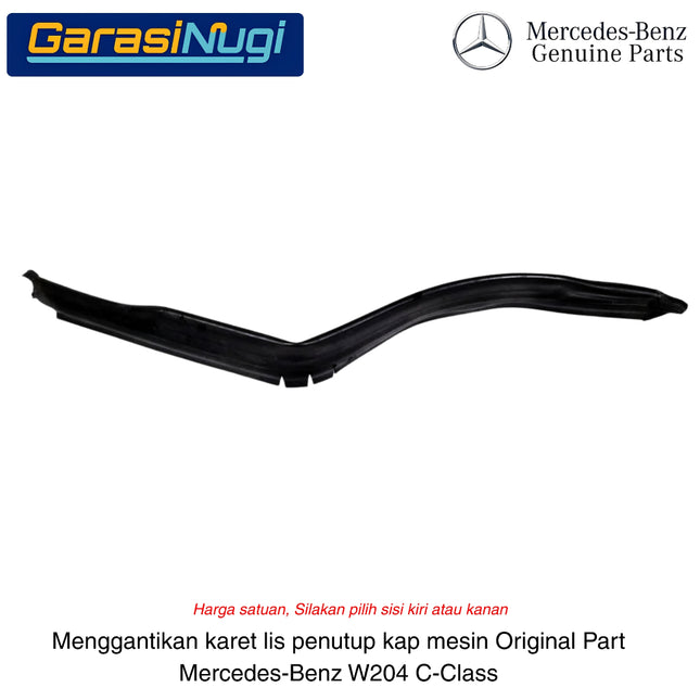 Mercedes W204 W207 Karet Lis Sekat Kap Mesin Cowl Seal Engine Hood Original C200 E200