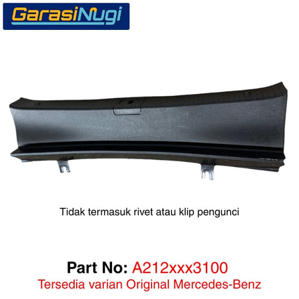 Mercedes W212 Cover Trim Pengunci Pintu Bagasi Trunk Latch Look Sill Trim E350 E550