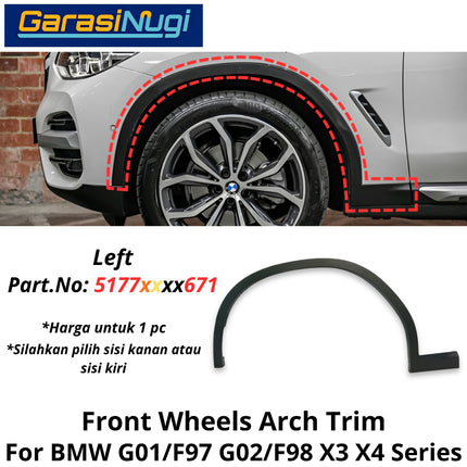 Wheel Arch For BMW G01 G08 G02 Fender Trim Cover Penutup Lengkungan Roda Depan X3 iX3 X4 Series
