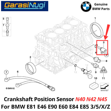 Crankshaft Position For BMW E81 E90 E84 E85 Sensor Posisi Poros Engkol Engine N40 N42 N42 N46 120 320 X3 Z4