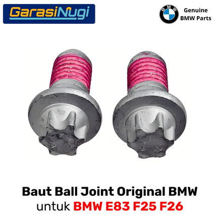 Ball Joint Bolt Original BMW E83 F25 F26 Baut Pengunci Hub Roda Depan 31103413500 X3 X4