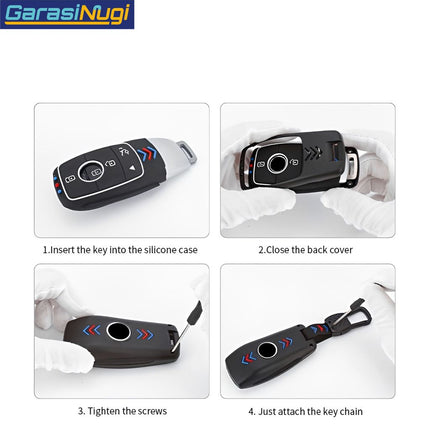 Key Case For Mercedes W177 Sarung Kunci ABS Fluorescent Long Keychain