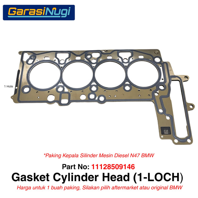 Gasket Cylinder Head BMW N47 F10 F30 E84 Paking Deksel Lubang 1 Original Mesin Diesel 11128509146 330 520