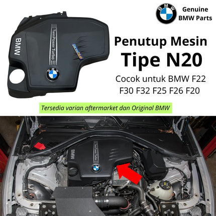Penutup Mesin BMW F20 F22 F30 Engine Cover N20 Twin Power Turbo Original With Logo 320
