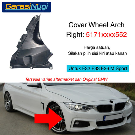 Spakbor Kolong Roda Depan BMW F32 F33 F36 Front Wheel Arch Cover Fender Liner 428 440
