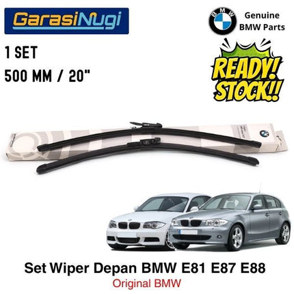 Wiper Frameless BMW E81 E87 E88 Kaca Depan Original Part Setir Kanan RHD Sepasang 116 120