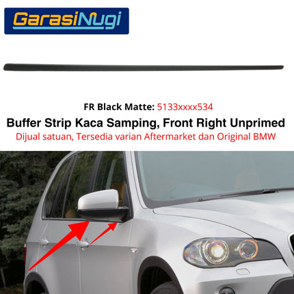 Buffer Stripe BMW E70 Lis Pintu Depan Luar Weatherstrip Original Part Black Matte X5