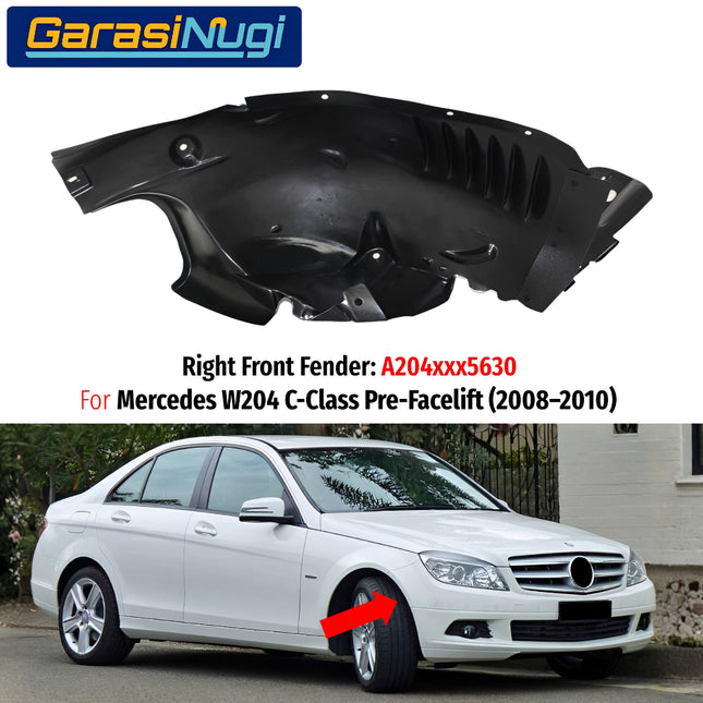 Front Fender Mercy W204 Spakbor Dalam Roda Depan Wheel Housing Covering Karpet Lumpur C180 C200