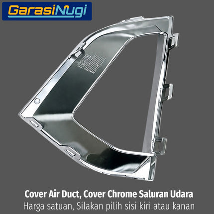 Cover Chrome BMW G30 LCI Luxury Line List Krom Saluran Udara Bemper Depan 520 540