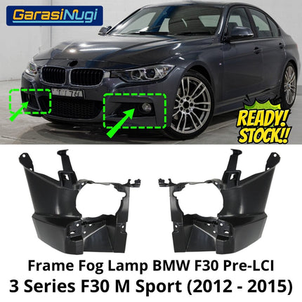 Bracket Dudukan Fog Lamp BMW F30 Pre-LCI M Sport M Tech Cover Frame Lampu Kabut 320 335