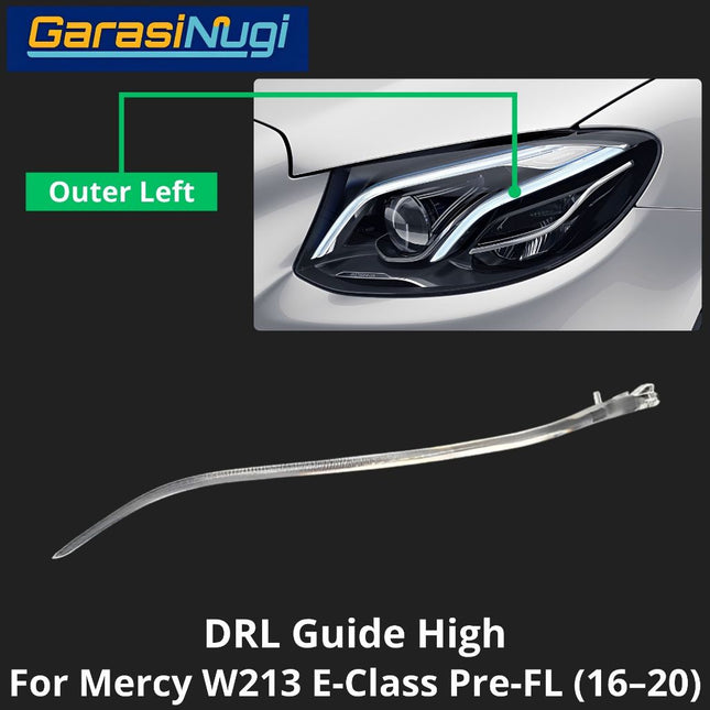 Sein DRL Guide Mercy W213 Pre-Facelift LED Eyebrow Light Lampu Alis Mercedes E200 E300 (2016–2020)