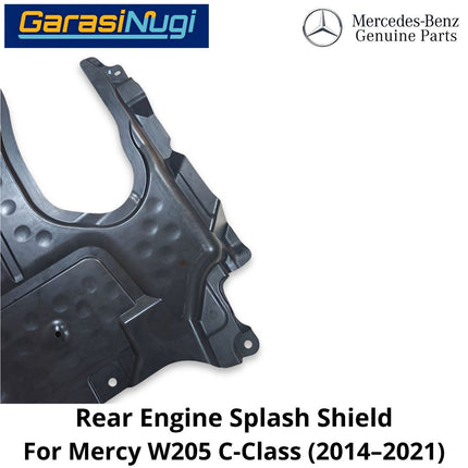 Rear Engine Mercy W205 Shield Under Cover Floor Deck Pelindung Kolong Belakang Mercedes C200 C300 (2014–2021)