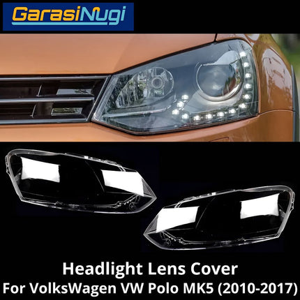 Mika Headlight VW Polo MK5 Lens Kaca Cover Lampu Depan Volks Wegan (2010-2017)