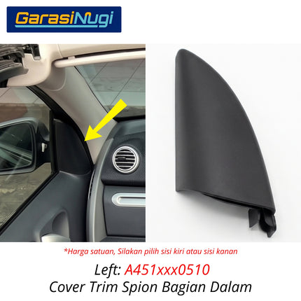 Panel Penutup Spion Dalam Smart Fortwo W451 Cover Trim Inner Molding Original 2007 - 2015