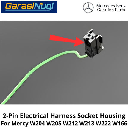 2-Pin Electrical Mercy W204 W205 W212 W222 Harness Connector Socket Konektor Rangkaian Listrik Mercedes C200 E200 S450