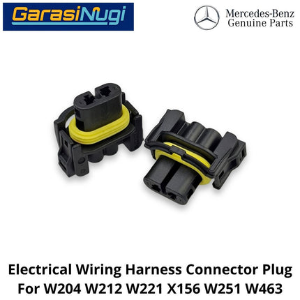 2-Pin Electrical Wiring Mercy W204 W212 W117 X156 Harness Connector Plug Konektor Kabel Lampu Kabut Depan Mercedes C200 E200 CLA