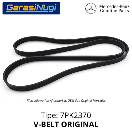 Fan Belt Mercedes W221 W222 W463 V-Belt Tali Pengencang Pulley 0009937696 M275 Original Part 7PK2370
