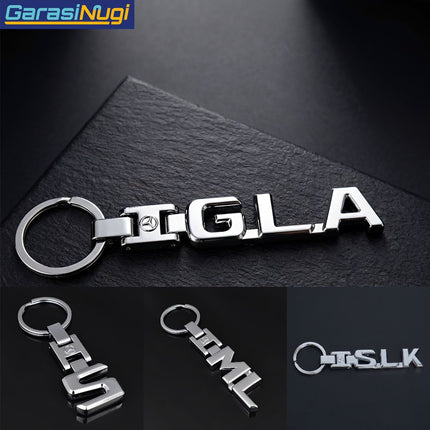 Metal Keychain For Mercedes Gantungan Kunci A B C E G R S AMG CLA CLS GLA GLE GLK ML SLK