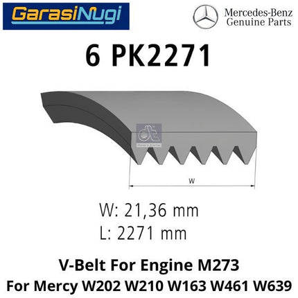 Fan Belt Mercy W202 W210 W163 W461 W639 V-Belt Tali Kipas 0149970492 Mercedes C200 G300