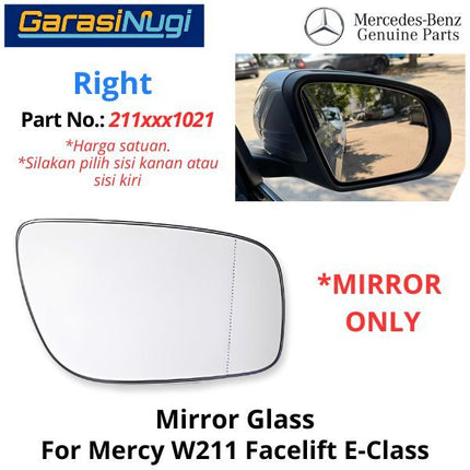 Mirror Glass Mercy W211 Facelift Cermin Kaca Spion Depan 2118101021 E280