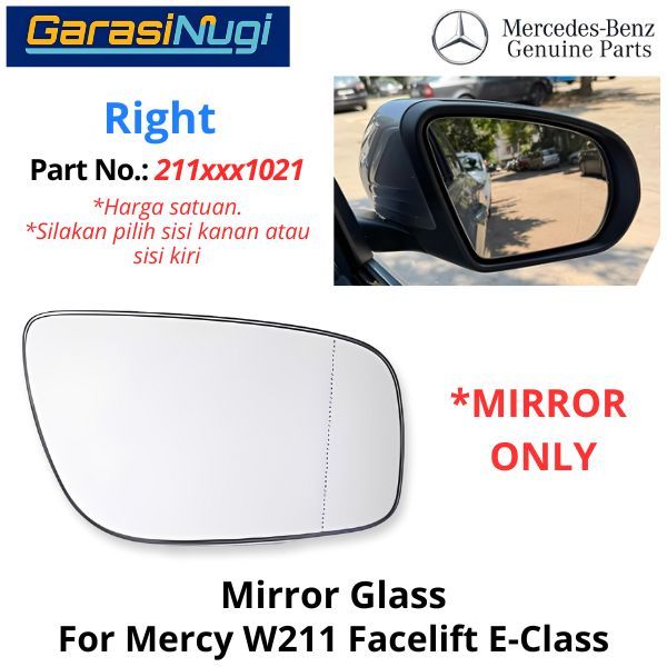 Mirror Glass Mercy W211 Facelift Cermin Kaca Spion Depan 2118101021 E280